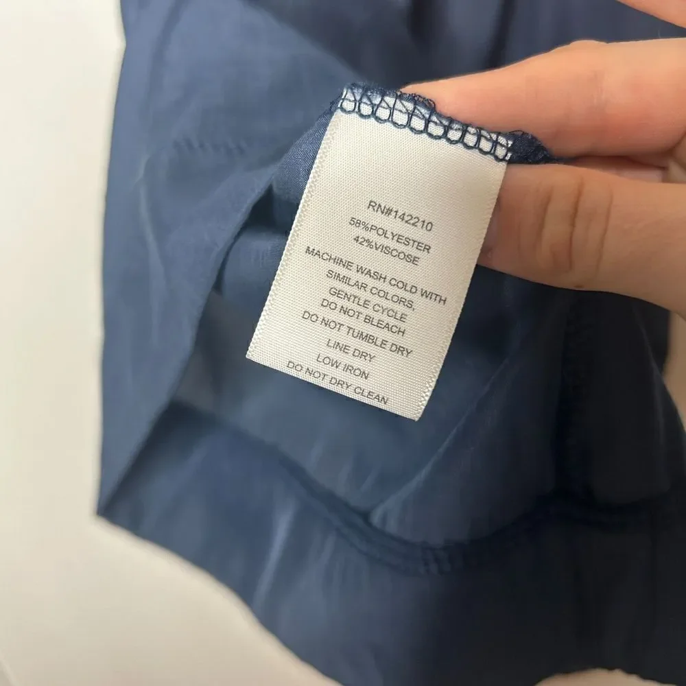 Mersea Blue Tulum Ruffle Dress Tie Waist Size Small - Picture 10 of 10